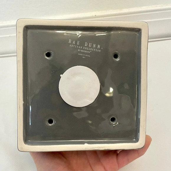 Rae Dunn Grey Tombstone Nine Lives Birdhouse Bird Feeder Halloween Decor New - Picture 9 of 9